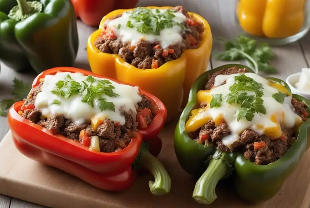 Delicious Low-Carb stuffed peppers without rice