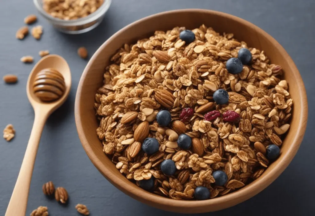 granola recipe ok for diabetics, granola recipe no sugar, granola ingredients, low glycemic granola, what is a healthy granola, homemade granola no sugar