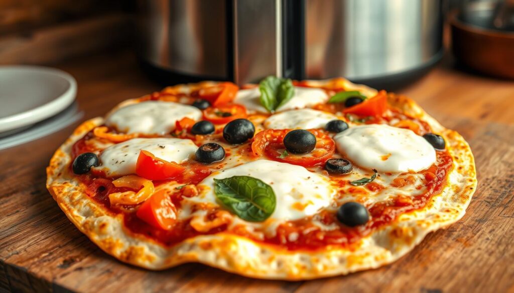 air fryer tortilla pizza