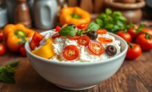 cottage cheese pizza bowl