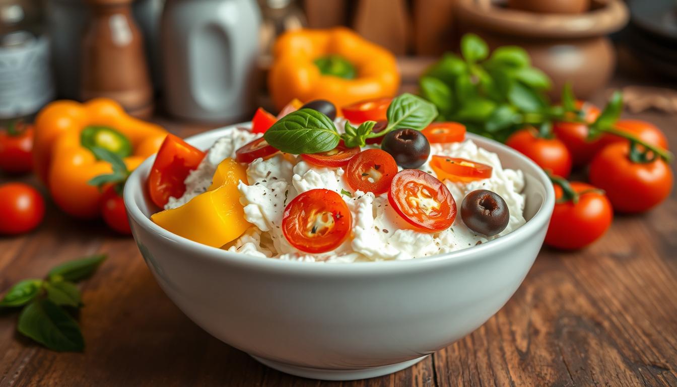 cottage cheese pizza bowl