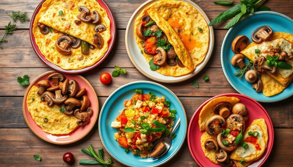 mushroom omelette variations