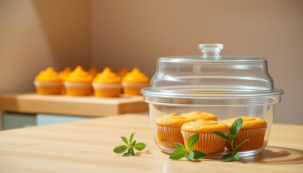 orange cupcake storage