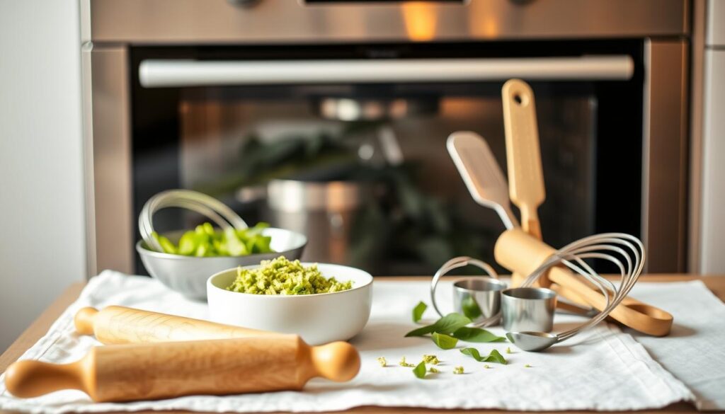 pandan cake baking tools