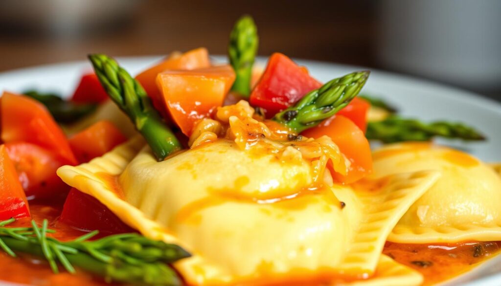 ravioli asparagus tomato recipe