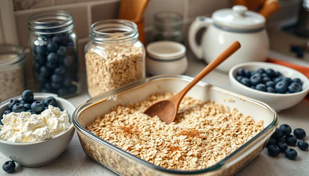 Cottage Cheese Oatmeal Bake Preparation