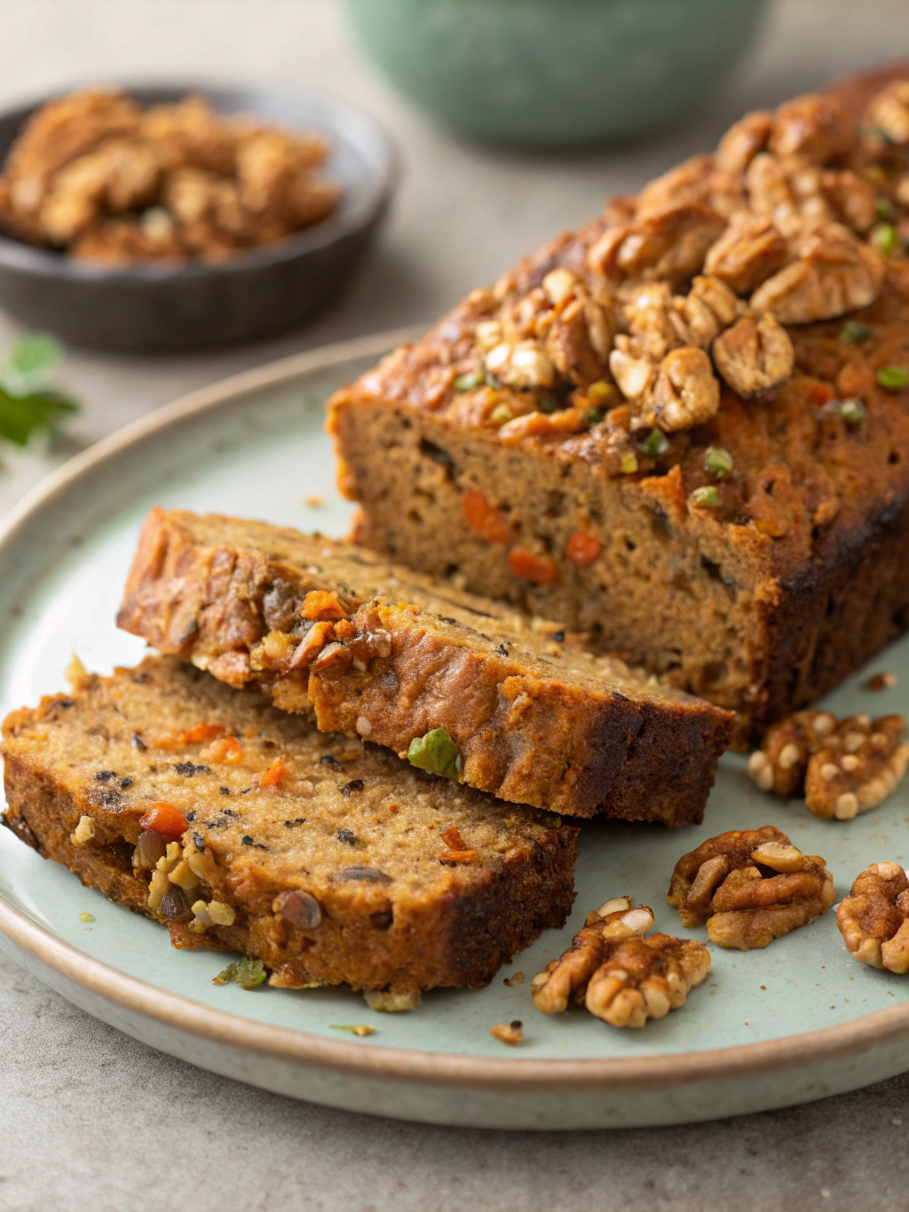 lentil loaf with walnuts