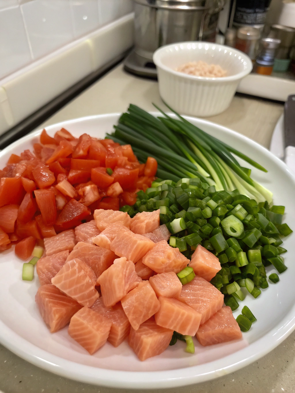 Lomi Salmon Recipe Ingredients, Hawaiian salmon salad, traditional lomi lomi