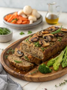 mushroom lentil loaf
