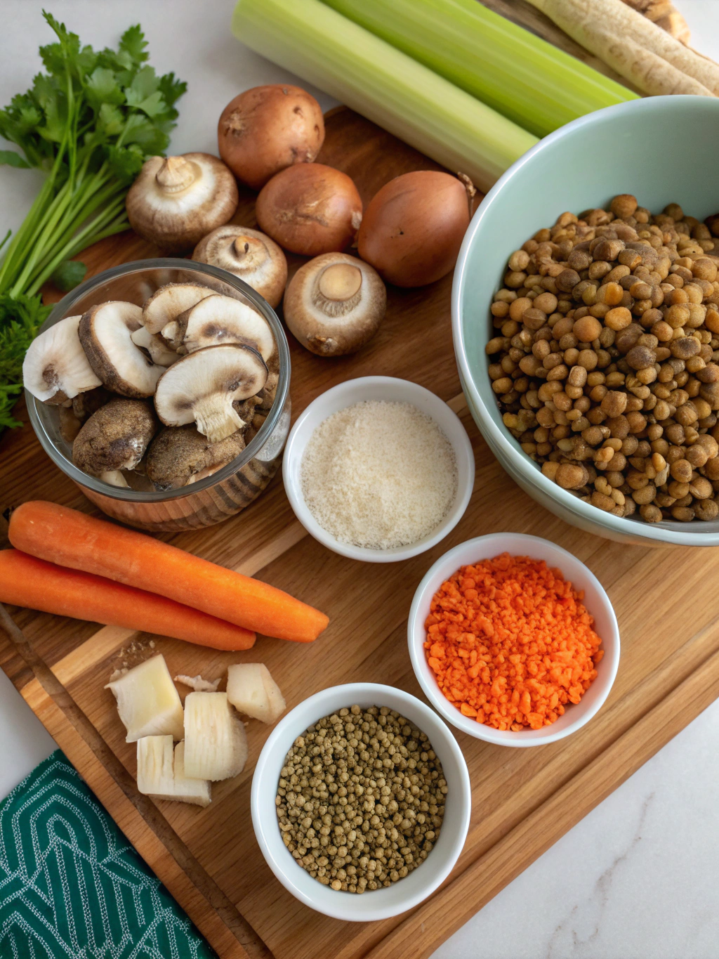 mushroom lentil loaf
