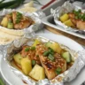 teriyaki chicken and pineapple foil packets