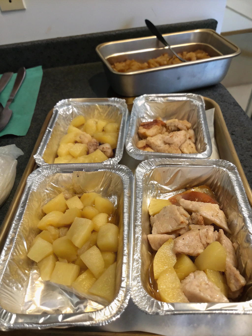 teriyaki chicken and pineapple foil packets