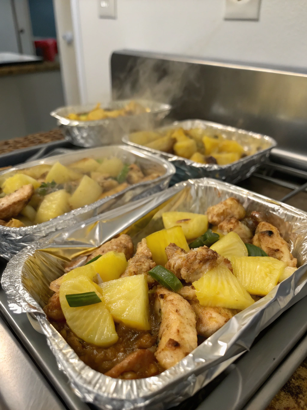 teriyaki chicken foil packets with pineapple