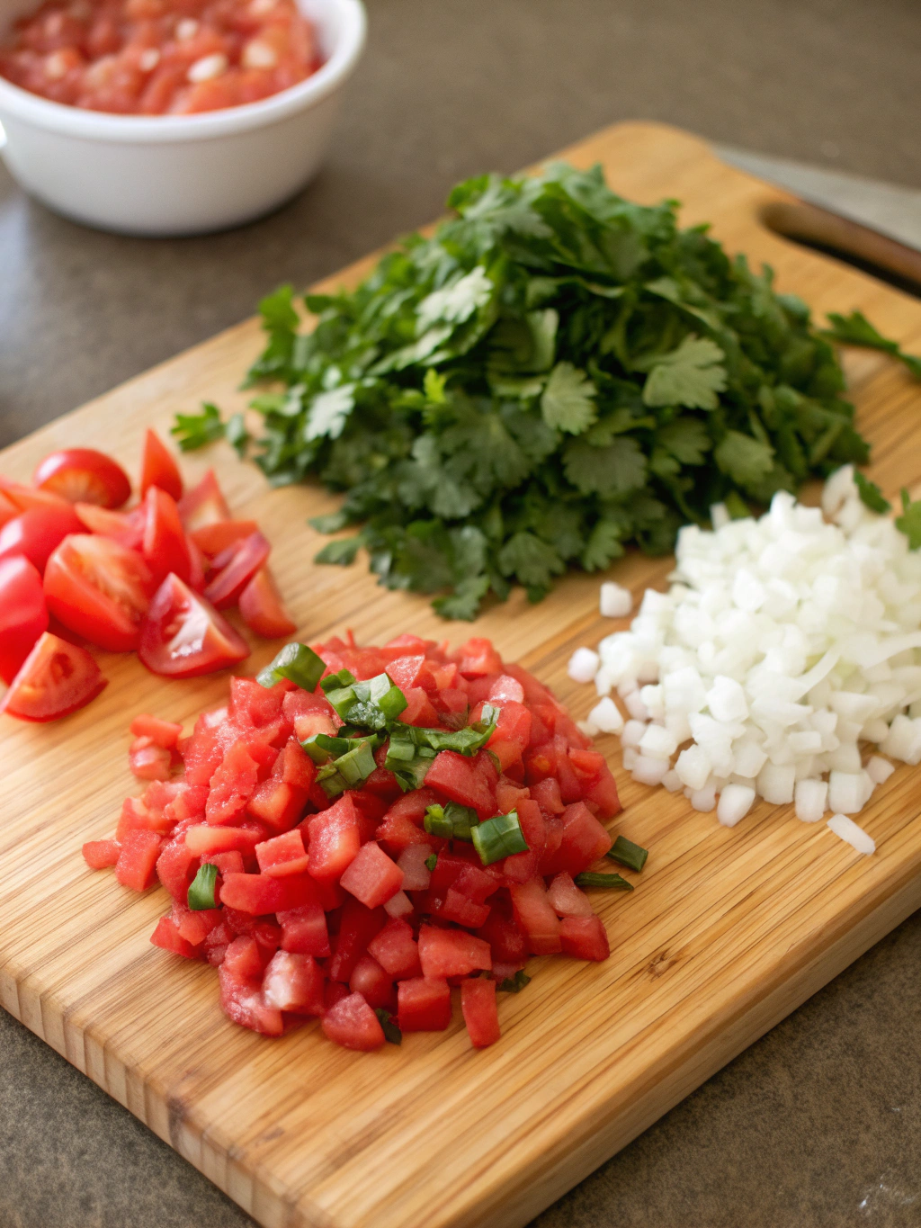Pico de Gallo Ingredients, 3-ingredient pico de gallo, "easy salsa recipe, simple pico de gallo, quick Mexican dip