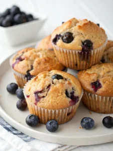 blueberry protein muffins, protein muffins, blueberry healthy muffins, high protein breakfast, low sugar muffins, fitness snack blueberry