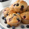 blueberry protein muffins, protein muffins, blueberry healthy muffins, high protein breakfast, low sugar muffins, fitness snack blueberry