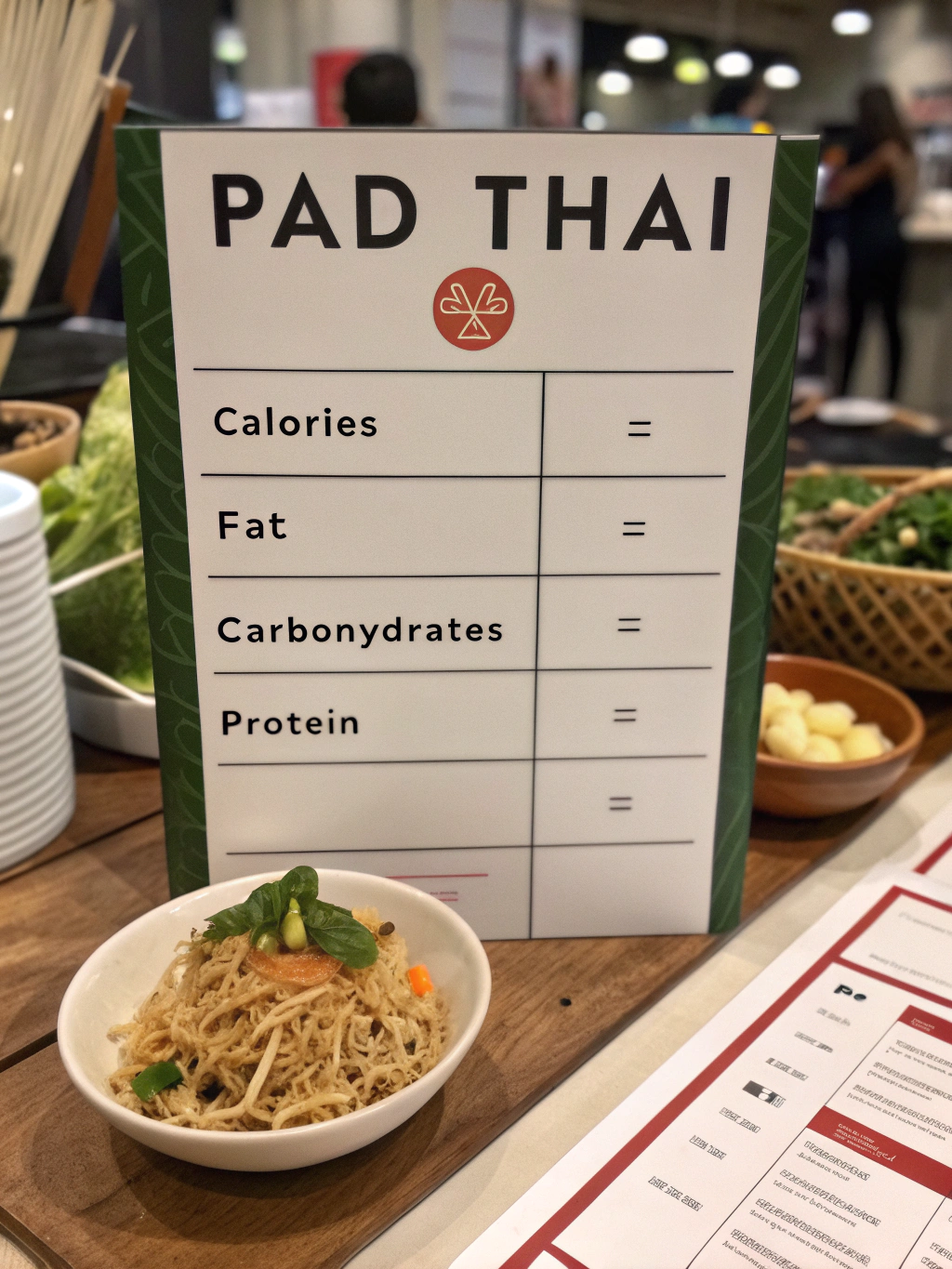 pad thai nutrition content, Pad Thai calories, Pad Thai carbs, Pad Thai nutrition info, Thai food healthy, Pad Thai macros