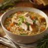 barley and turkey soup, barley soup recipe, turkey soup healthy, high fiber soup, winter soup bowl, healthy comfort soup