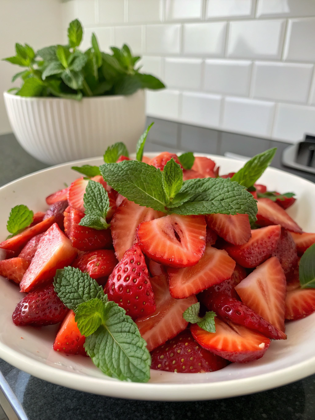 strawberry mint, strawberry mint recipe, fruit mint combo, refreshing summer flavors, strawberry drinks, strawberry mint salad