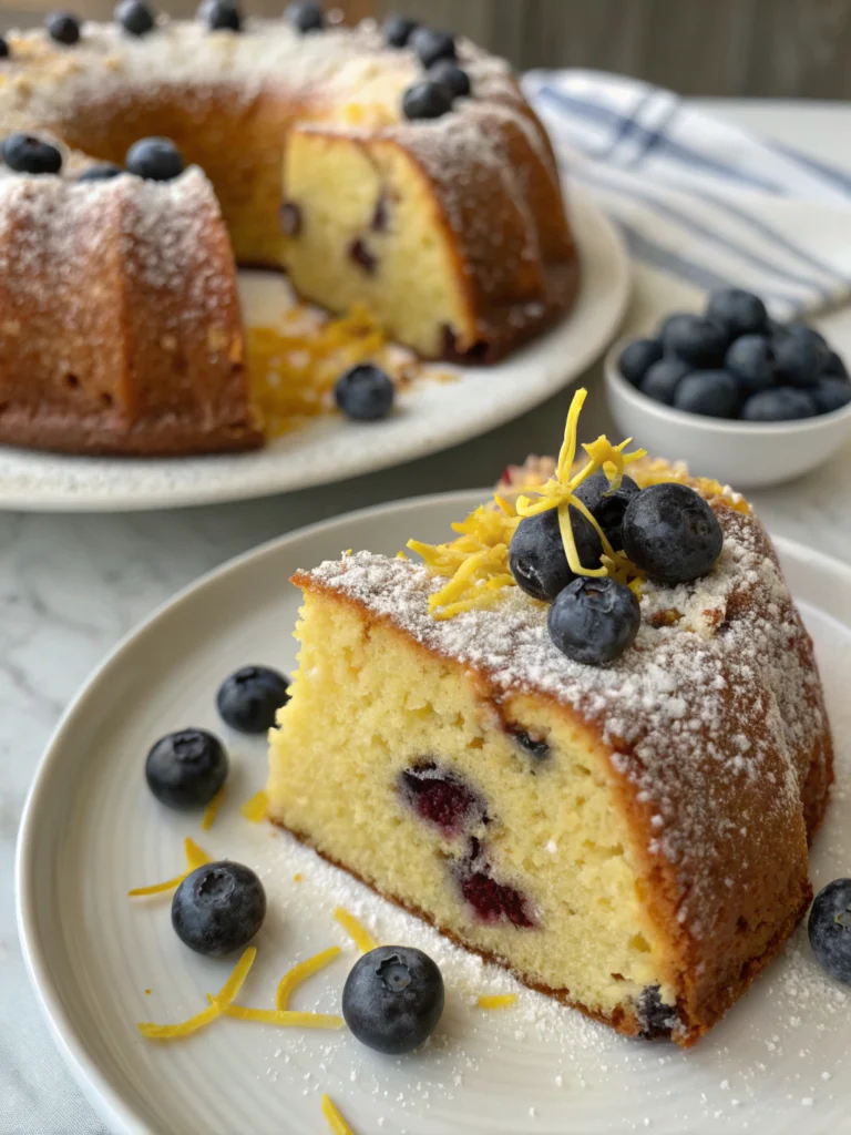 lemon blueberry pound cake