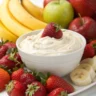 healthy fruit dip, sugar free fruit dip, diabetic friendly fruit dip,