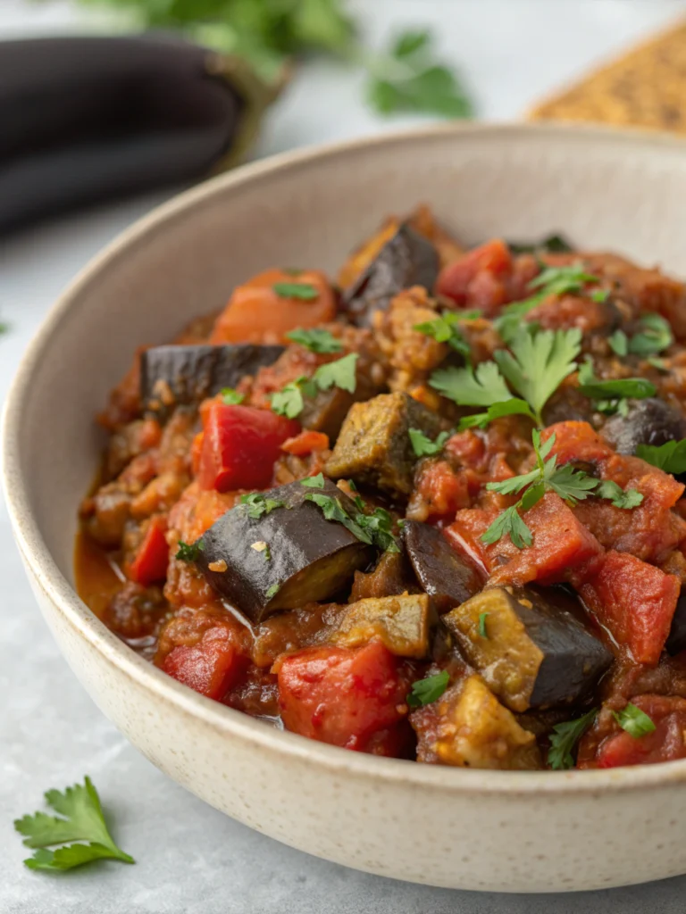 Moroccan Zaalouk Eggplant and Tomato