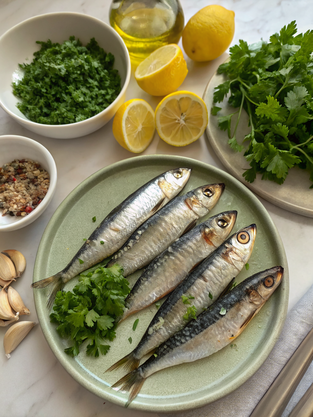 Sardines with Chermoula, grilled sardines diabetics, Moroccan chermoula fish, omega 3 Ramadan food