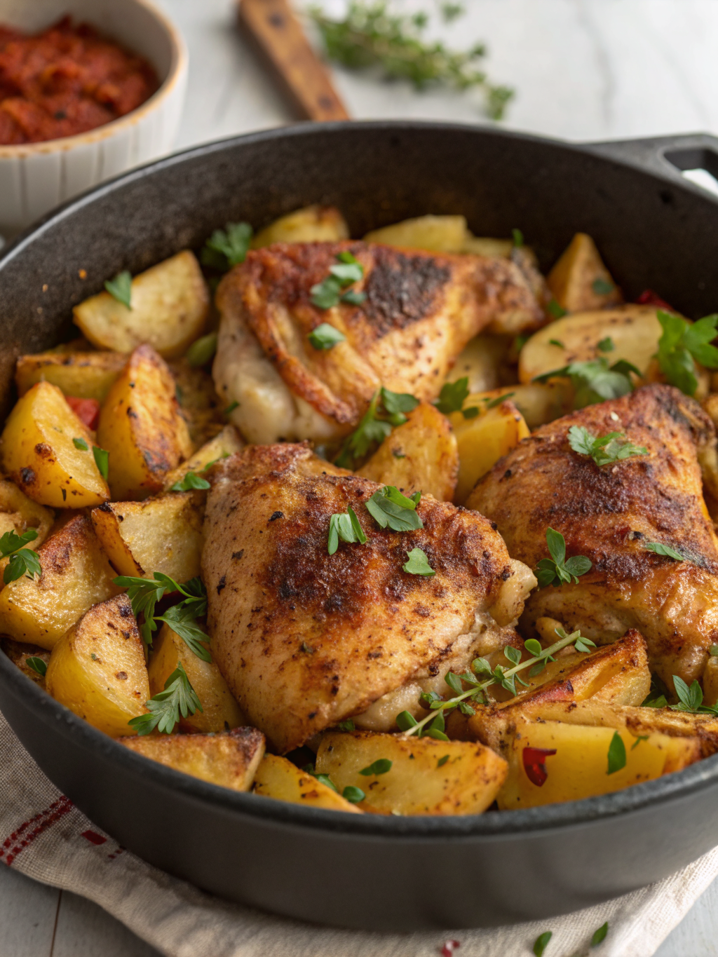 One Pan Chicken & Potatoes