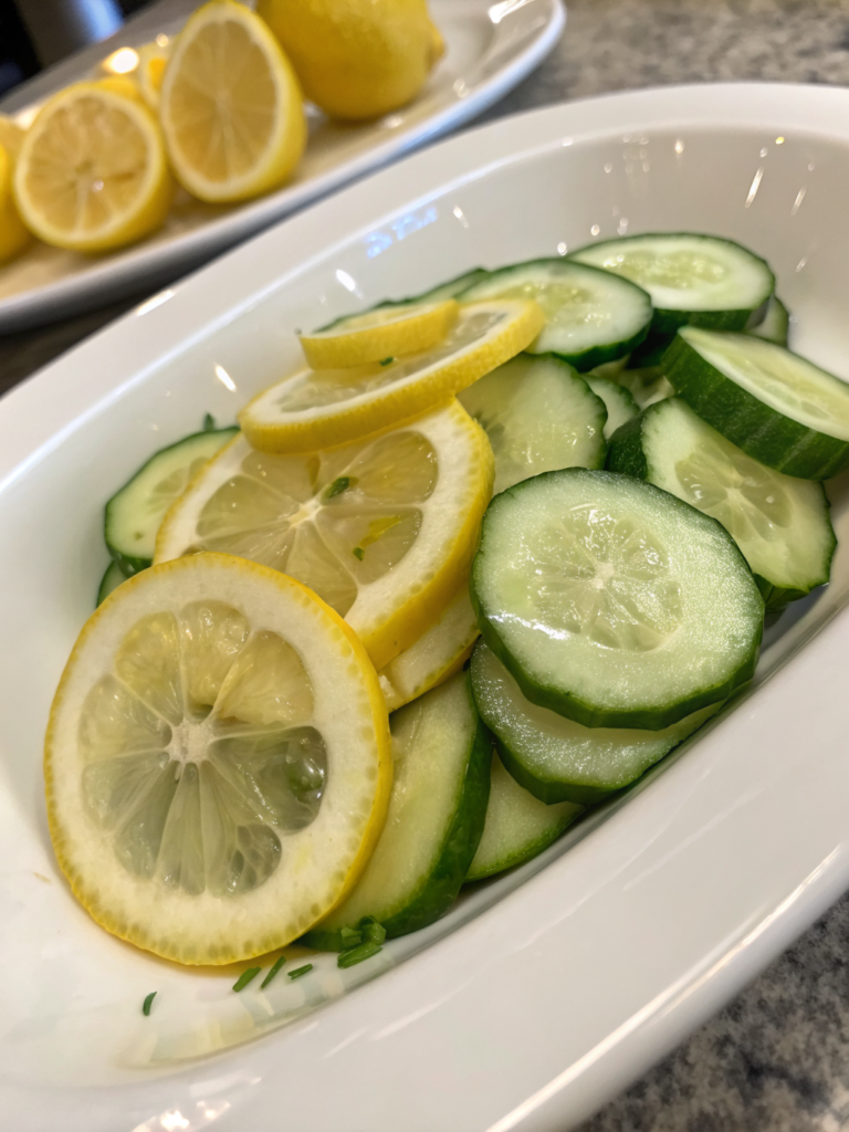 cucumber and lemon