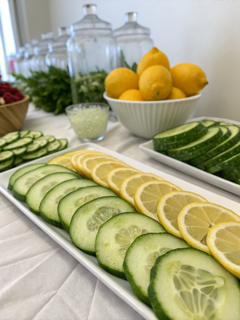 cucumber and lemon ingredients