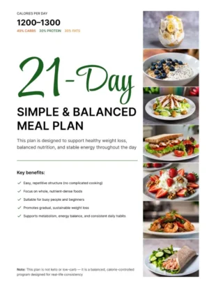21 Day Balanced Meal Plan