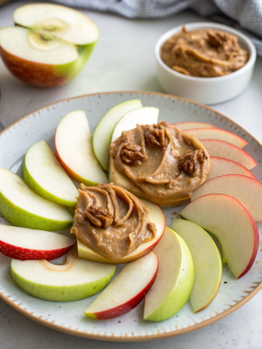 apple slices with nut butter