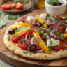 Greek Vegetable Pita Pizzas